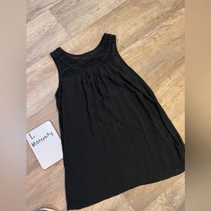 Maternity Tank Embroidered Neck Detail